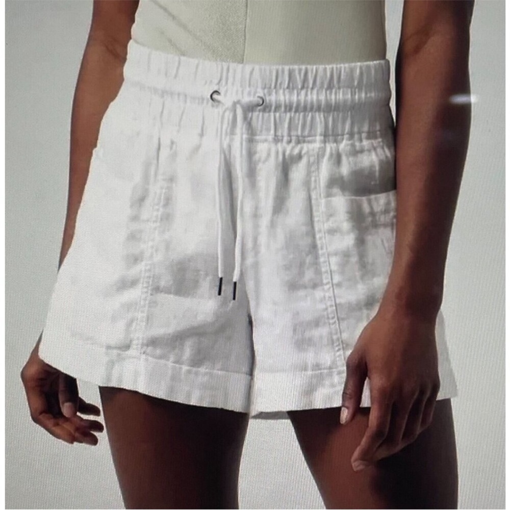 Athleta Cabo Linen 4” Shorts Size 10